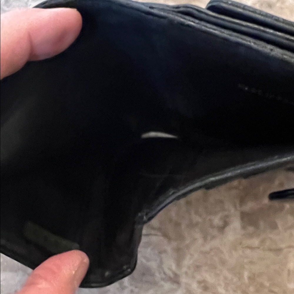 CHANEL Black Textured Leather Wallet GUC see all photos! - Picture 9 of 16